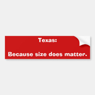 Texas: Därför att formatet matter. Bildekal