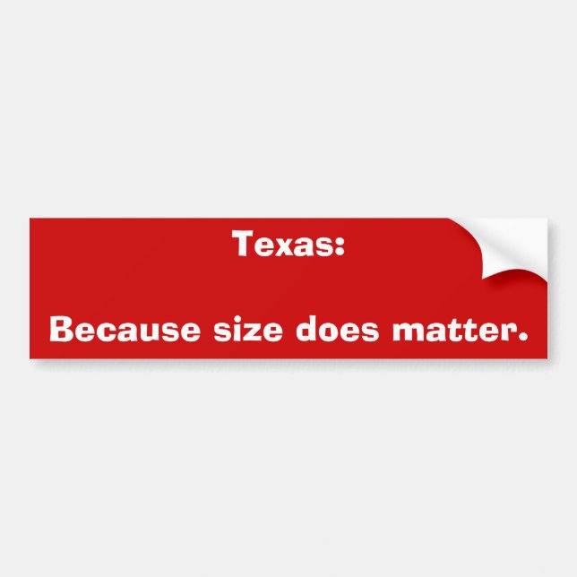 Texas: Därför att formatet matter. Bildekal (Framsidan)