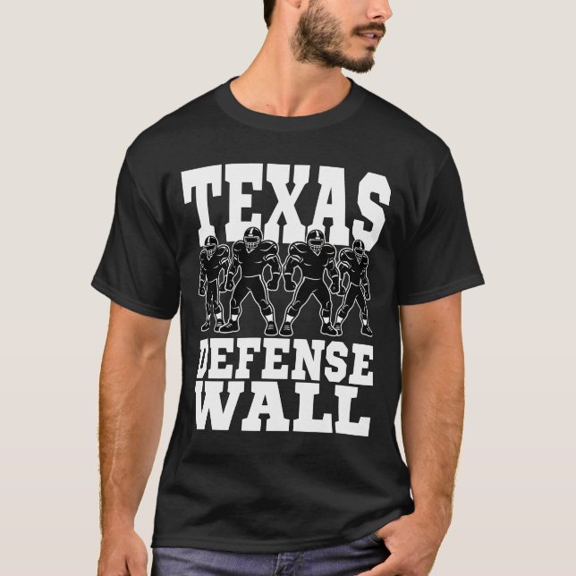 TEXAS DEFENSE WALL - DALLAS FOOTBALL T SHIRT (Framsida)