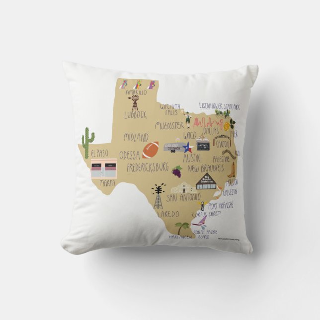 Texas dekorativ kudde (Framsida)