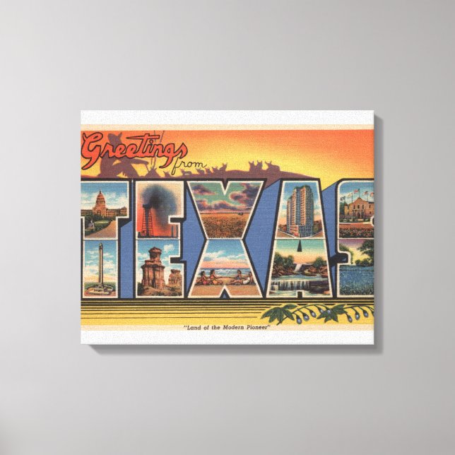Texas (delstaten Modern Pioneer) Canvastryck (Framsida)