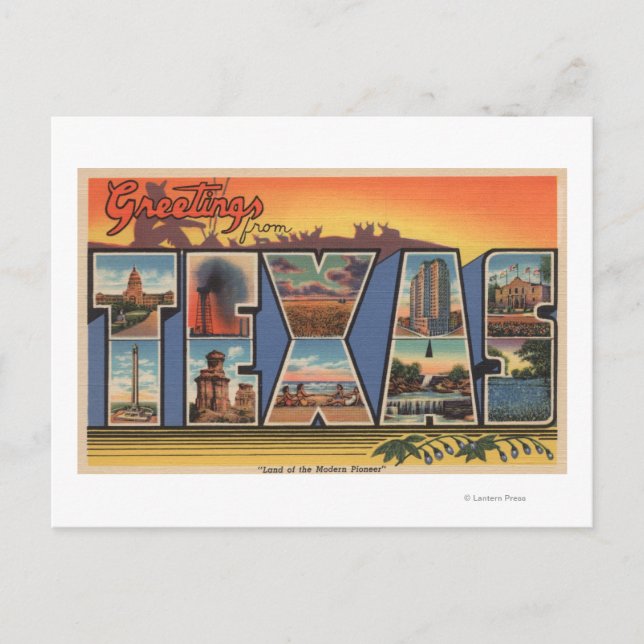 Texas (delstaten Modern Pioneer) Vykort (Framsida)
