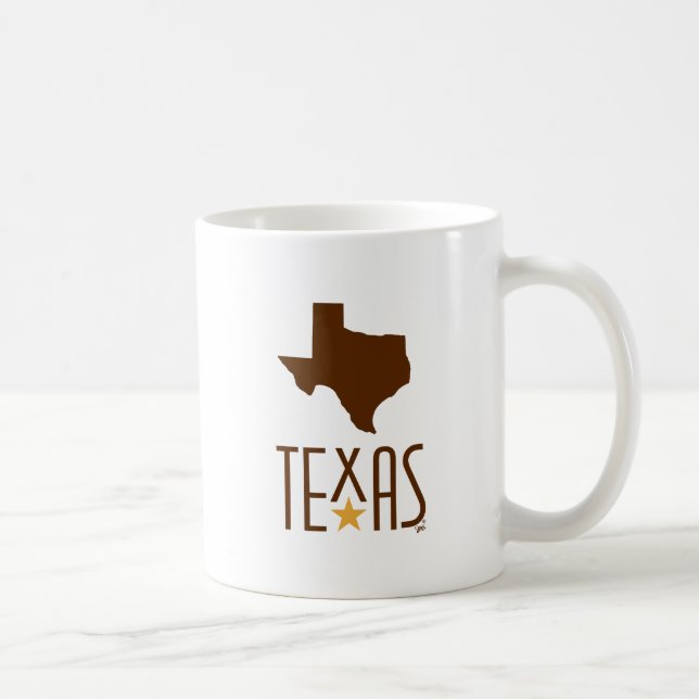 Texas, delstaten Texas, brun Kaffemugg (Höger)