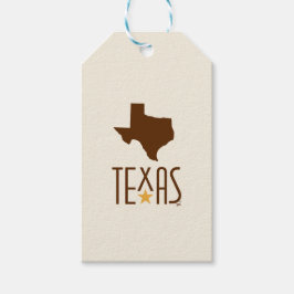 Texas, delstaten Texas, brun Presentetikett