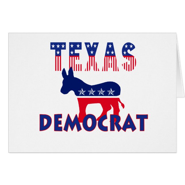 Texas demokrat hälsningskort (Framsidan Horizontal)