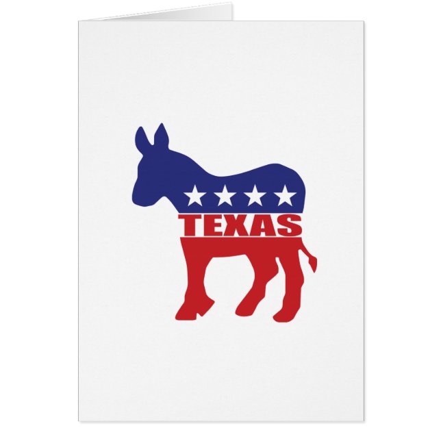 Texas demokratåsna hälsningskort (Framsidan)