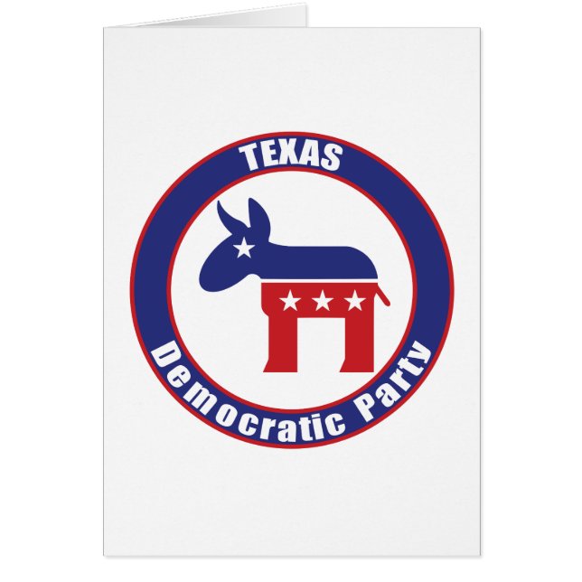 Texas demokratiska partit hälsningskort (Framsidan)