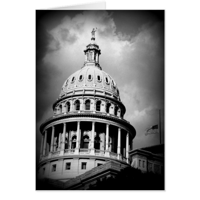 Texas den statliga huvudstaden hälsningskort (Framsidan)