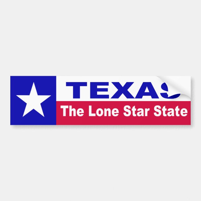 TEXAS den statliga Lone stjärnan Bildekal (Framsidan)