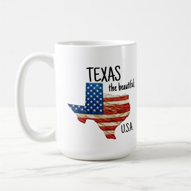 TEXAS det vackra USA Kaffemugg (Vänster)