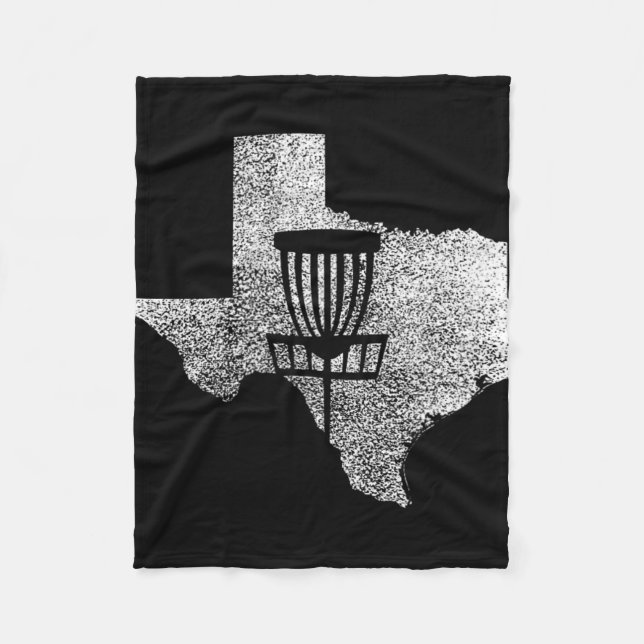 Texas Disc Golf State With Sket Distressed Grafik Fleecefilt (Framsidan)