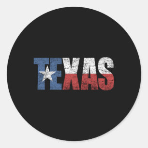 Texas Distress Texas Flagga Runt Klistermärke