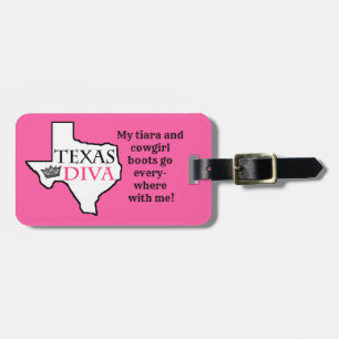 "Texas Diva"-resgodsflaggor Bagagebricka