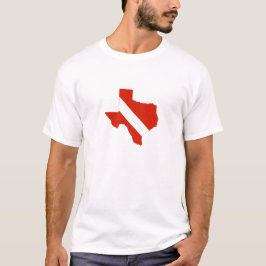 Texas Diver Texan Lone Star Dyka Red Flagga Tröja
