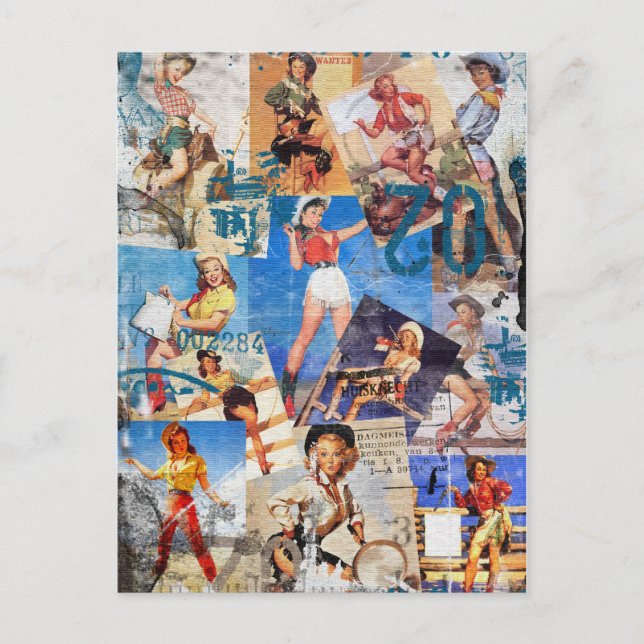 Texas Eclectic: Cowgirl Collection No. 1 Vykort (Framsida)