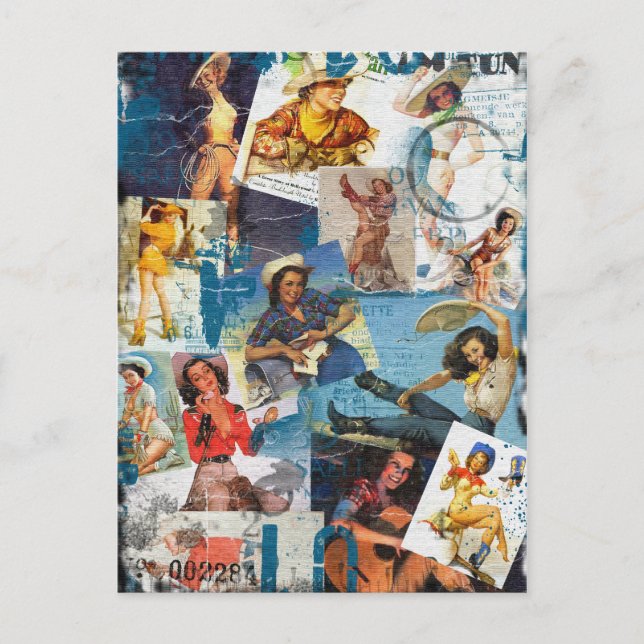 Texas Eclectic " Cowgirl Collection No. 2 Vykort (Framsida)
