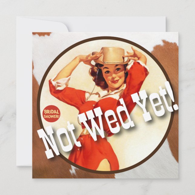 Texas Eclectic©: Onsdag för Cowgirl inte ännu! Inbjudningar (Framsida)