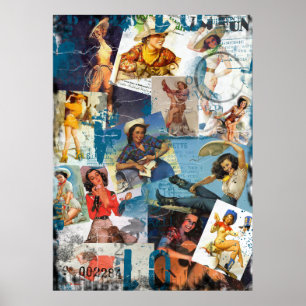 Texas Eclectic: Vintage Cowgirl Collection No. 2 Poster