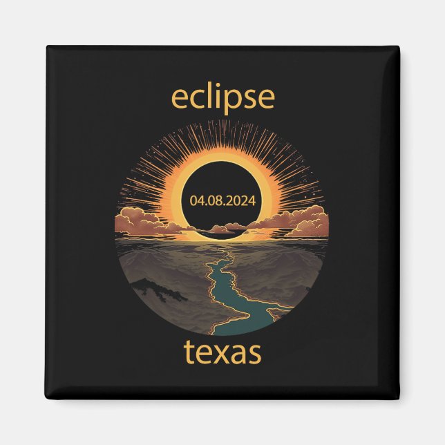 Texas Eclipse April 8 2024 04.08.2024 Texas Solar Magnet (Framsidan)