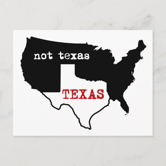 Texas / Ej Texas Vykort (Framsida)