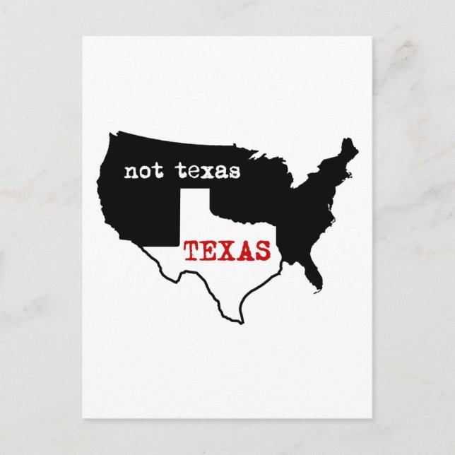 Texas / Ej Texas Vykort (Framsida)