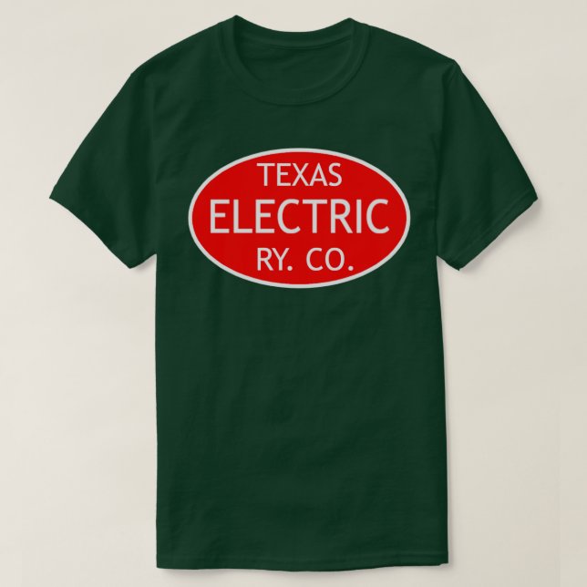 Texas Electric Railway Logotyp T Shirt (Design framsida)