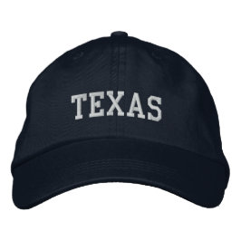 Texas Embroied justerable Cap Navy Broderad Keps