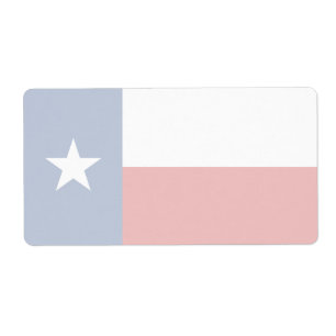 Texas Faint Flagga Shipping Label Fraktsedel