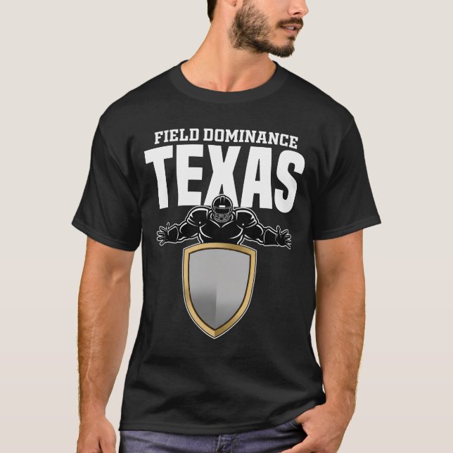 TEXAS FÄLT DOMINANS - DALLAS FOTBOLL T SHIRT (Framsida)