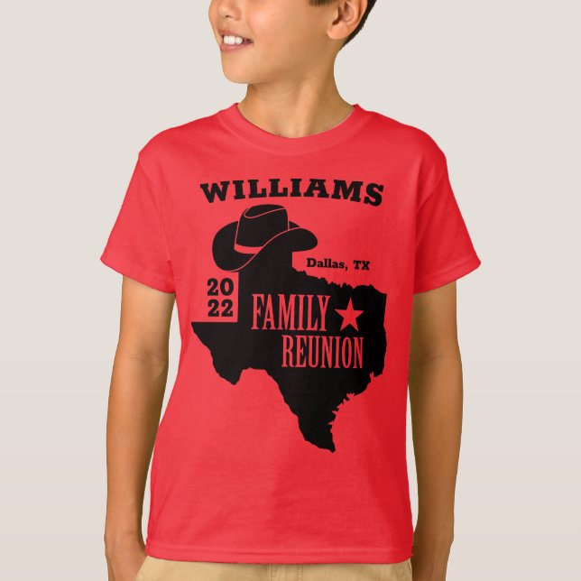 Texas Family Reunion Matching T Shirt (Framsida)