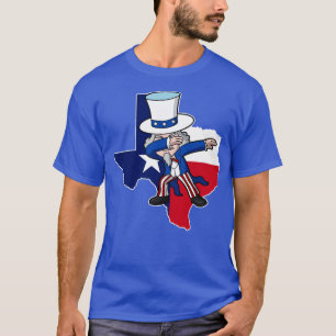 Texas farbror Sam Texan 4 juli USA Patriotic T Shirt