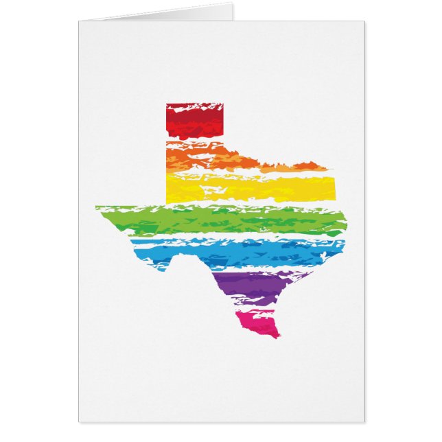 texas färg-linjer hälsningskort (Framsidan)