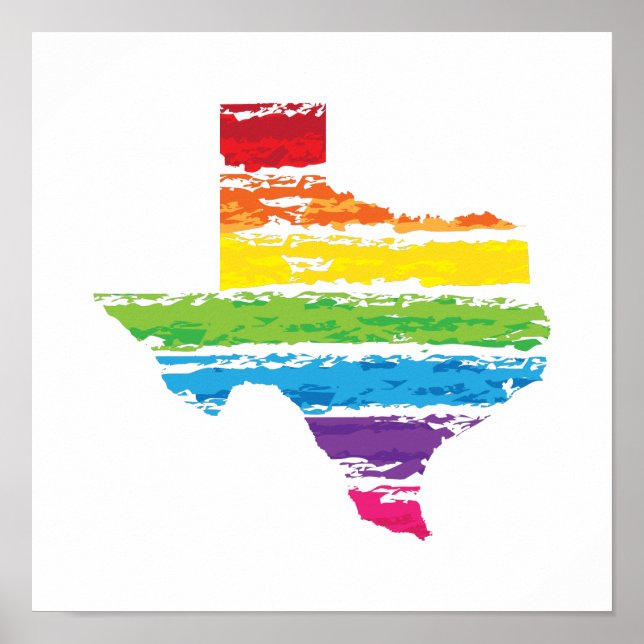 texas färg-linjer poster (Framsidan)