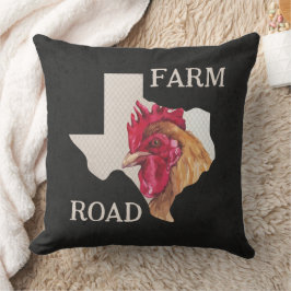 Texas Farm Road Chicken Kudde