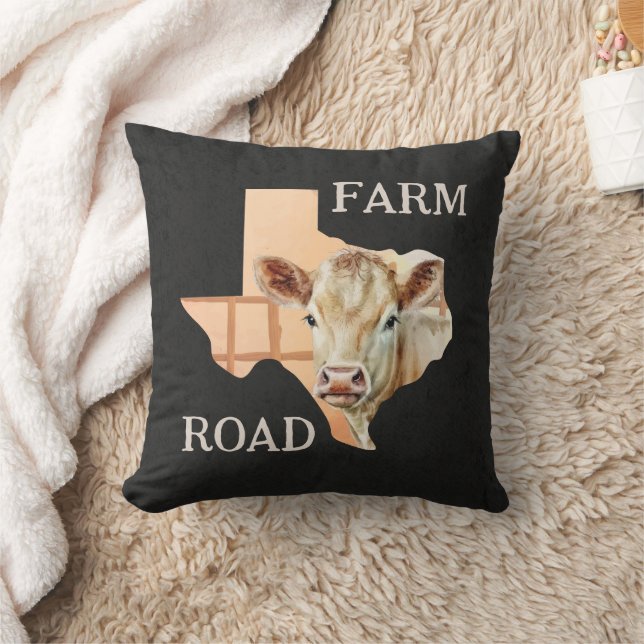 Texas Farm Road Cow Kudde (Filt)