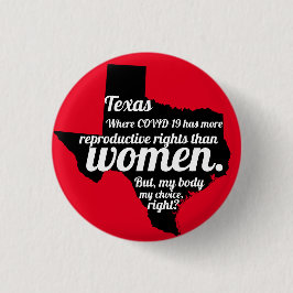 Texas Feminist Virus Anpassningsbar Knapp