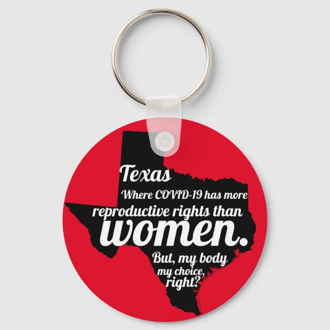 Texas Feminist Virus Anpassningsbar Nyckelring (Framsida)