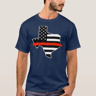 Texas Firefighter Fire Fighter US Flagga Texan Fir T Shirt