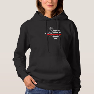 Texas Firefighter Thin Red Line Rädding American F T Shirt