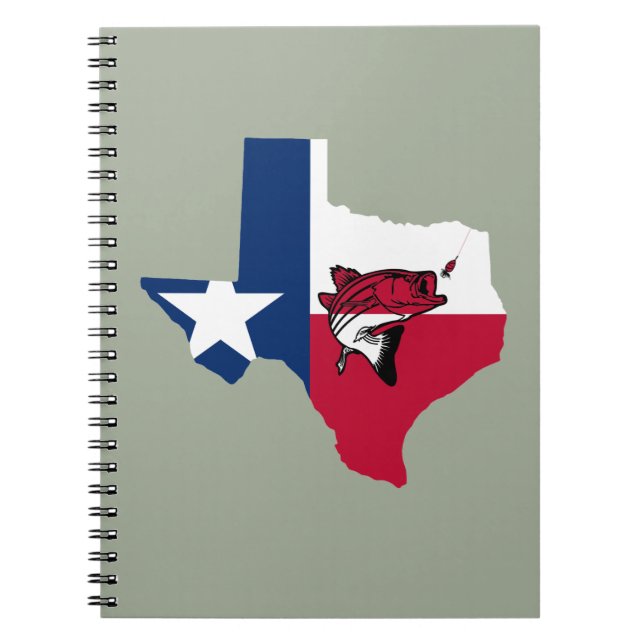 Texas Fishing Anteckningsbok Med Spiral (Framsidan)