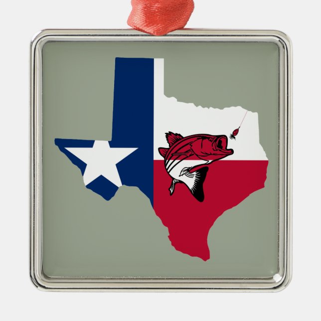 Texas Fishing Julgransprydnad Metall (Framsidan)