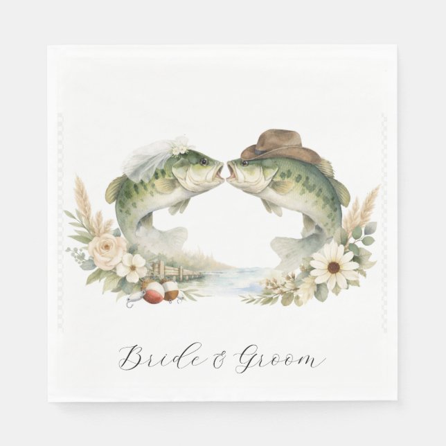Texas Fiske Bröllop Pappersservett (Framsidan)