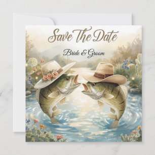 Texas Fiske Bröllop Save the Date Spara Datumet