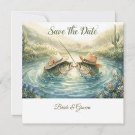 Texas Fiske Bröllop Save the Date Spara Datumet