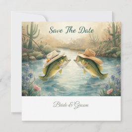 Texas Fiske Bröllop Save the Date Spara Datumet