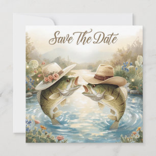 Texas Fiske Bröllop Save the Date Spara Datumet