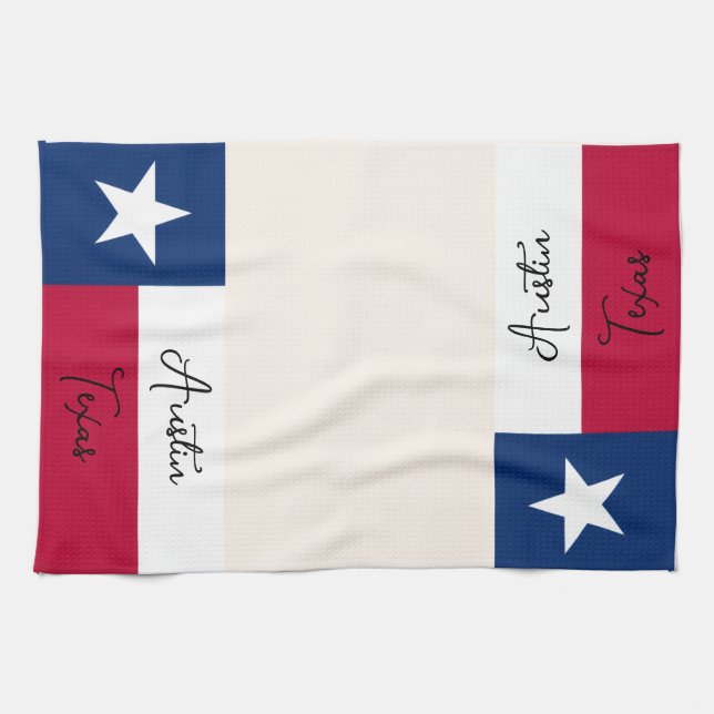 Texas flag kökshandduk (Horisontell)