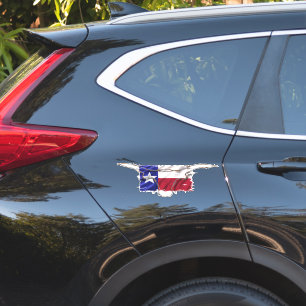 Texas Flag Tagstråd Långhornstjur Klistermärken
