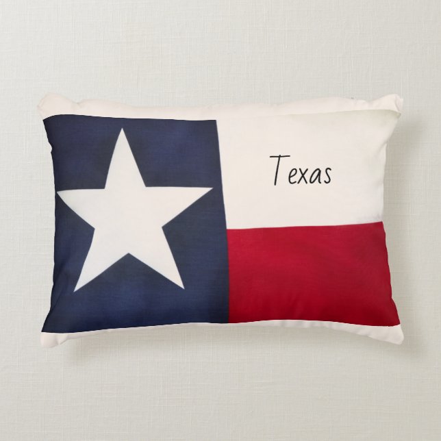 Texas flagga accent Pillow Prydnadskudde (Framsidan)
