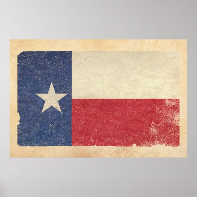 Texas Flagga Åldras Poster (Framsidan)